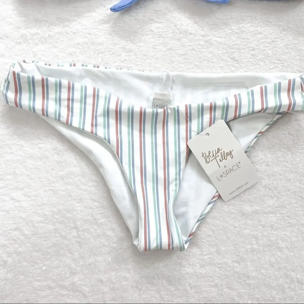 L*SPACE x‎ Becca Tilley Pastel Striped Bikini Bottoms